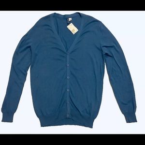 H&M Mens Cardigan Sweater Blue XL H&M Divided New